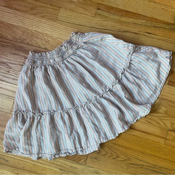 Marine Layer Smocked Mini Skirt in Multi Stripe - Picture 8 of 9